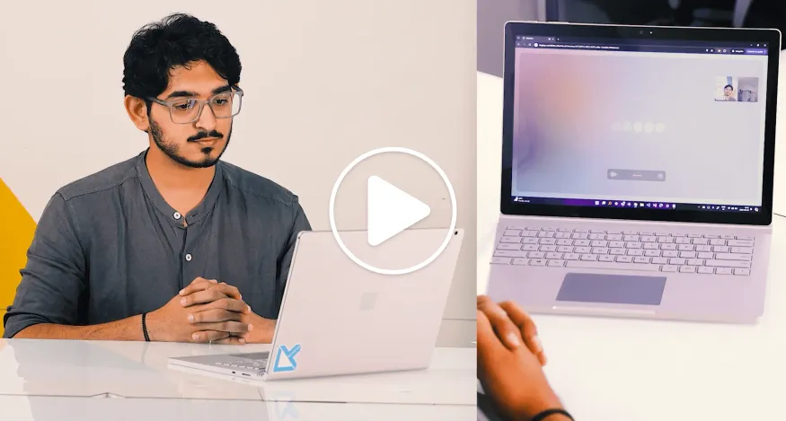 AI video interview demo — click to watch