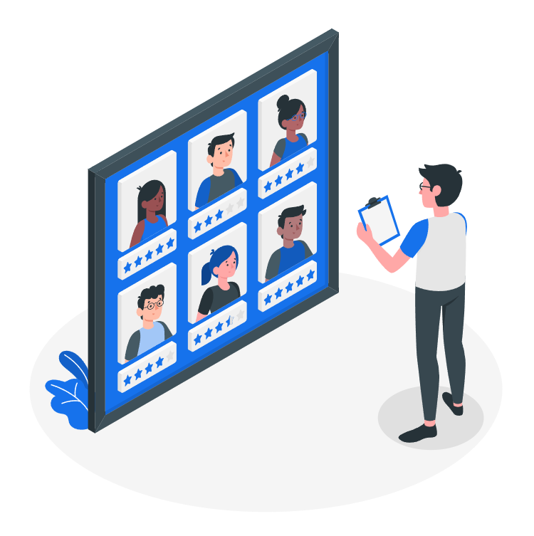 Online review illustration